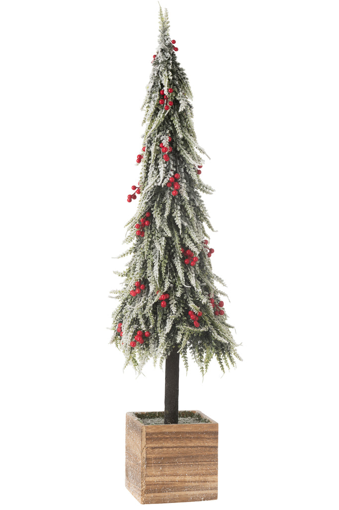 Kerstboom + Led Kunstmatige Sneeuw Groen/Rood Extra Groot