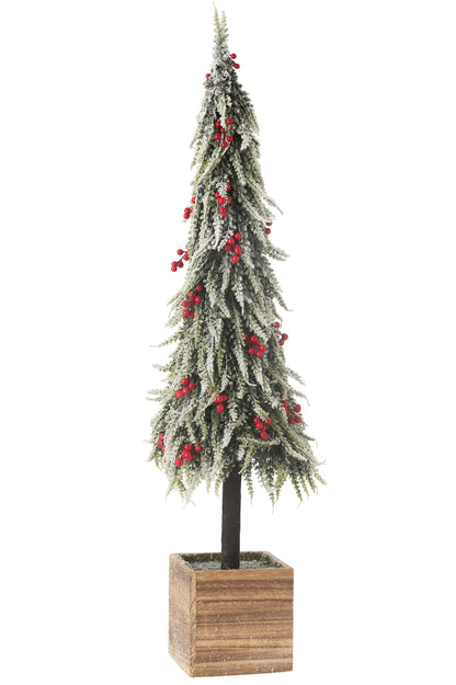 Kerstboom + Led Kunstmatige Sneeuw Groen/Rood Extra Groot