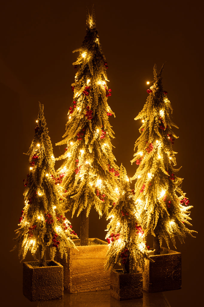 Kerstboom + Led Kunstmatige Sneeuw Groen/Rood Extra Groot