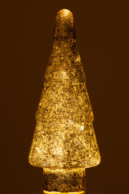 J-Line Kerstboom Led Gebroken Glas Zwart Groot