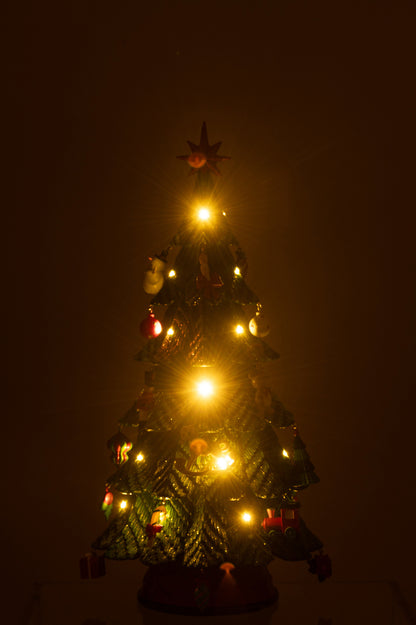 Kerstboom Led Ornamenten Hars Mix Klein