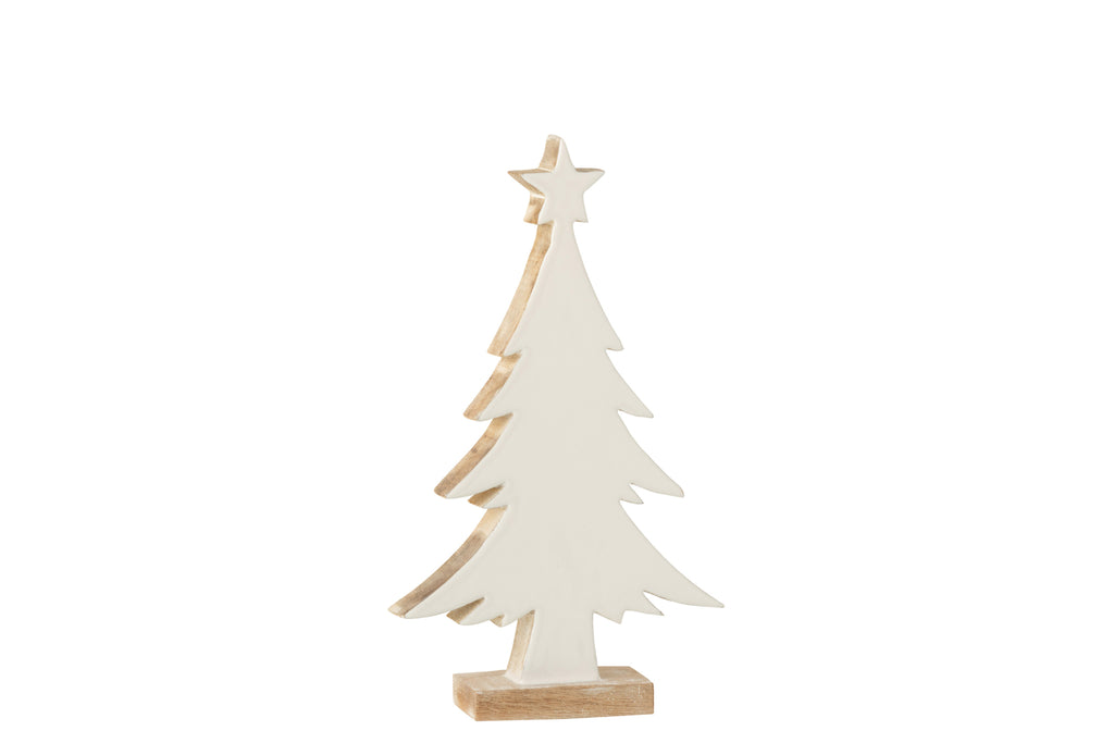 Kerstboom Mangohout Wit/Wit Gewassen Groot