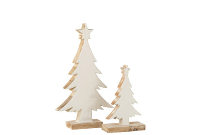 Kerstboom Mangohout Wit/Wit Gewassen Groot