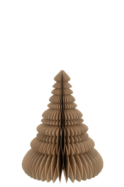 Kerstboom Vouwen Papier Beige Groot