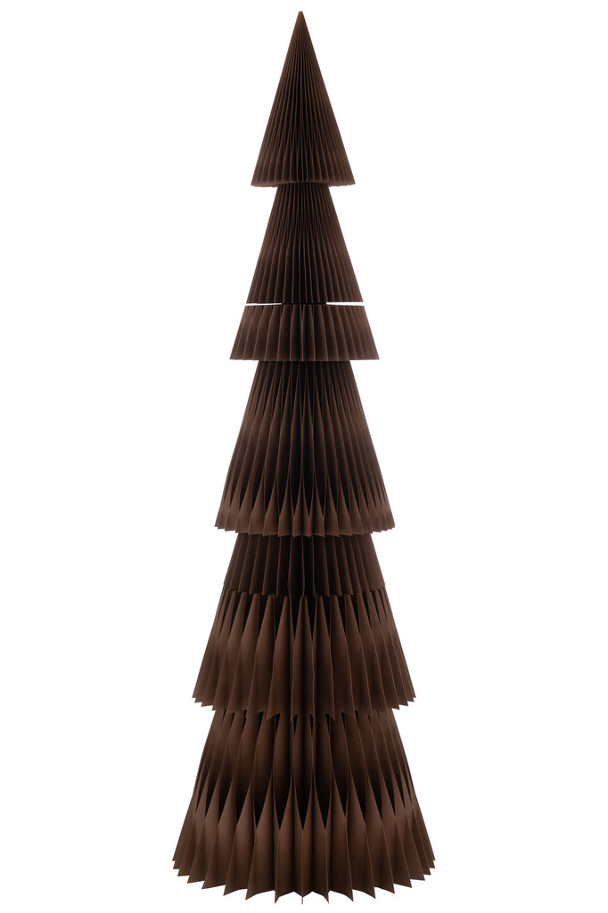 J-Line Christmas Tree Folding Paper Brown Large