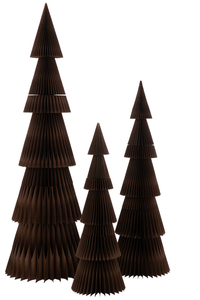J-Line Christmas Tree Folding Paper Brown Large