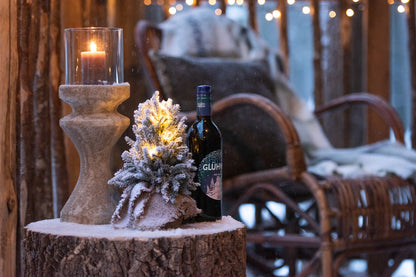 Kerstboom + Led + Pot Jute Plastic Sneeuw Groen Extra Klein